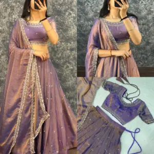 Traditional Tissue Silk Lehenga Choli Set