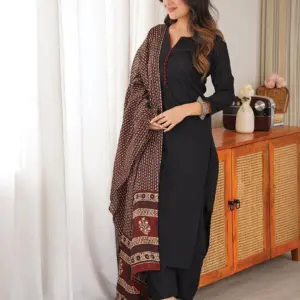 Rayon Kurti Pant Dupatta Set