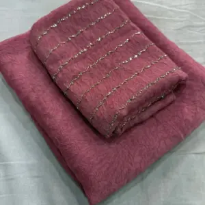 Rangoli Crush Saree With Sequence Blouse
