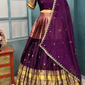 Lehanga collection full stiched Lehenga with Full stiched Designer maggam work blouse with embroider