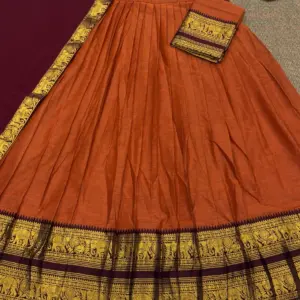 Trending Kanjivaram Silk Cotton Half-Saree Set