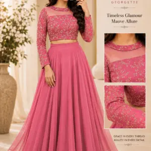 Georgette Embroidered Lehenga Set