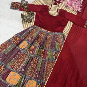 Vichitra Silk Gown