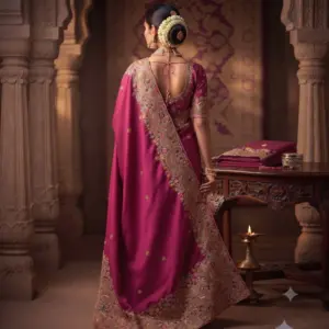 SPACE SILK EMBROIDERY WITH SEPARATE BLOUSE