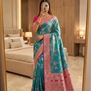 Banarasi Silk Saree with Blouse