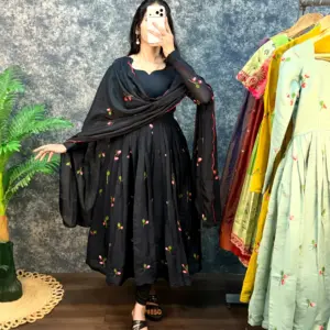 South Mull Chanderi Anarkali Set