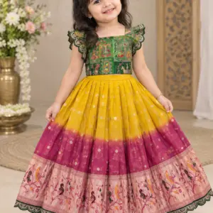 Viscose Dola Silk Kids Gown