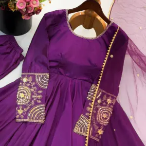 Upada Silk Gown with Dupatta