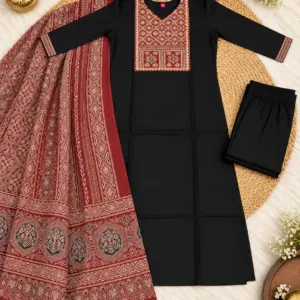 Cotton Ajrakh Print Kurta Set