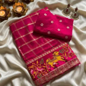 Viscose Georgette Saree with Blouse