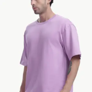 Oversized French Terry Cotton T-Shirt