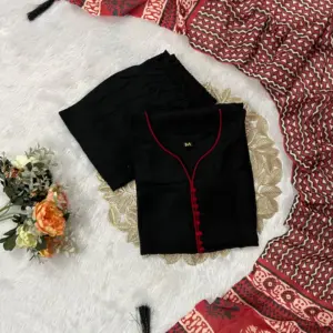 Rayon Kurti Pant Dupatta Set