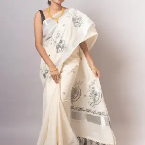 Cotton Embroidered Saree with Blouse – Design 4