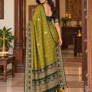 Soft Silk Saree with Blouse – Design 4