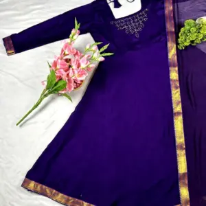 Kadhalar Dhinam Roja Outfit Recreation Hand Work Gown with Duppata (New Colours Added)