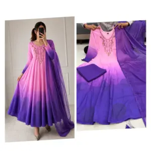 Chiffon Anarkali Gown Set