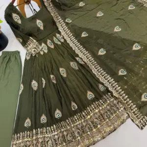 Fendy Silk Embroidered Gown