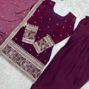 Fendy Silk Embroidered Kurta Set