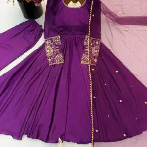 Upada Silk Gown with Dupatta