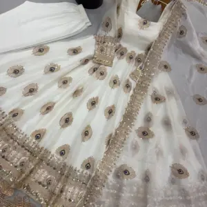 Fendy Silk Gown with Dupatta