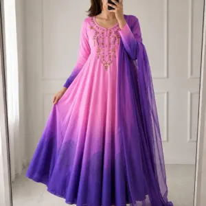 Chiffon Anarkali Gown Set