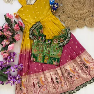 Viscose Dola Silk Kids Gown