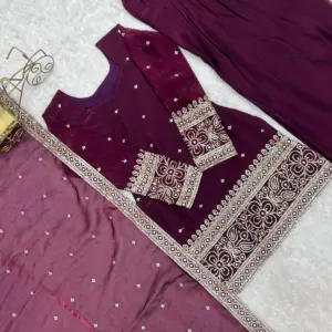 Fendy Silk Embroidered Kurta Set