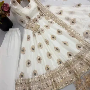 Fendy Silk Gown with Dupatta