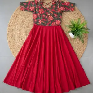 Biscuit Slub Floral Dress