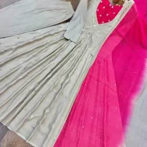 Roman Silk Anarkali Set