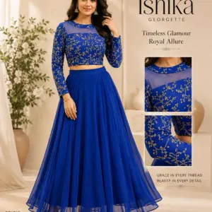 Georgette Embroidered Lehenga Set