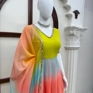 Elegant 3-Piece Anarkali Set