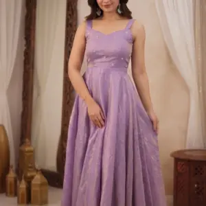 Doremon Crush Gown with Dupatta