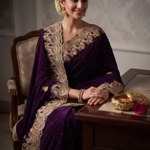 SPACE SILK EMBROIDERY WITH SEPARATE BLOUSE