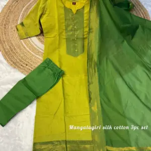 Stunning Mangalagiri silk cotton Kurti set