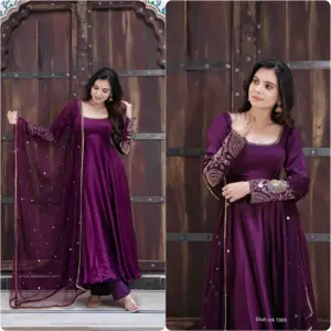 Upada Silk Gown with Dupatta