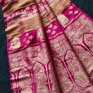 Khadi Crepe Paithani Saree
