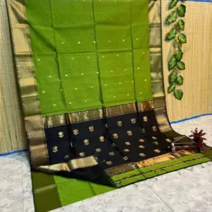 Silk Cotton Saree with Big Border