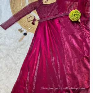 Exclusive party wear 3 in 1 style gown outfit