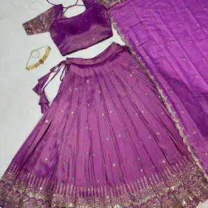 Authentic Tissue Silk Lehenga Choli Set