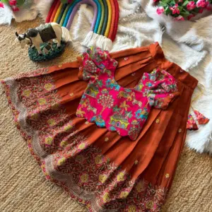 Rangoli Crush Lehenga for Girls