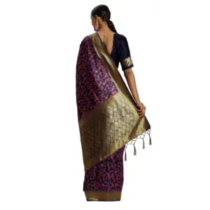 Women's Banarasi Silk Printed Saree with Blouse – Multi
