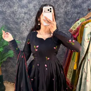 South Mull Chanderi Anarkali Set