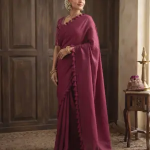 Elegant George Saree with Matching Blouse