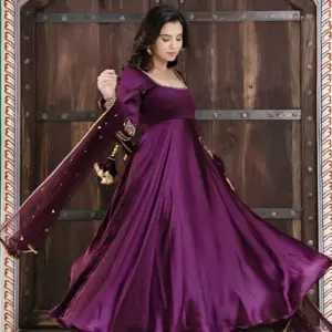 Upada Silk Gown with Dupatta