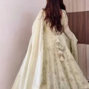 Fendy Silk Gown with Dupatta