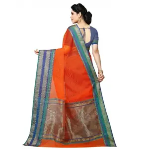 Women's Kota Doria Cotton Weaving Saree with Blouse – Fanta