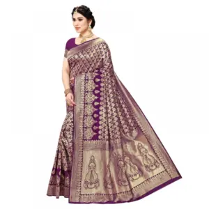Women's Jacquard Silk Weaving Saree with Blouse – Jamli