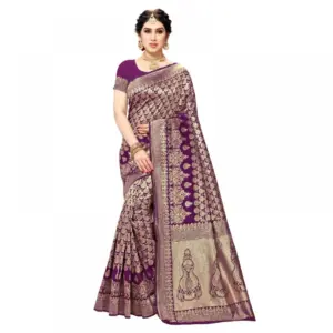 Women's Jacquard Silk Weaving Saree with Blouse – Jamli