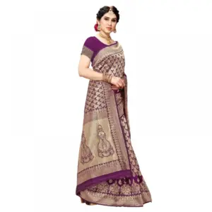 Women's Jacquard Silk Weaving Saree with Blouse – Jamli
